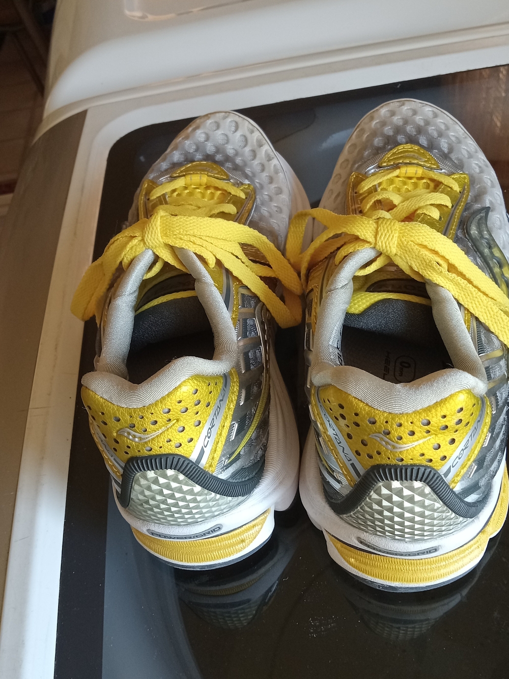 Saucony Yellow & White Running Sneakers - Picture 2 of 8